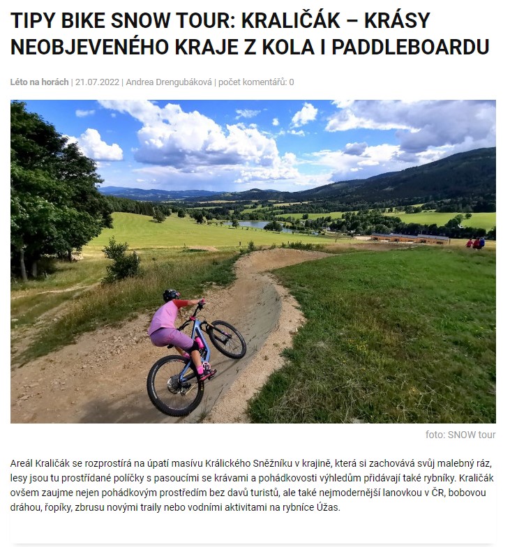 TIPY BIKE SNOW TOUR: KRALIČÁK – KRÁSY NEOBJEVENÉHO KRAJE Z KOLA I PADDLEBOARDU