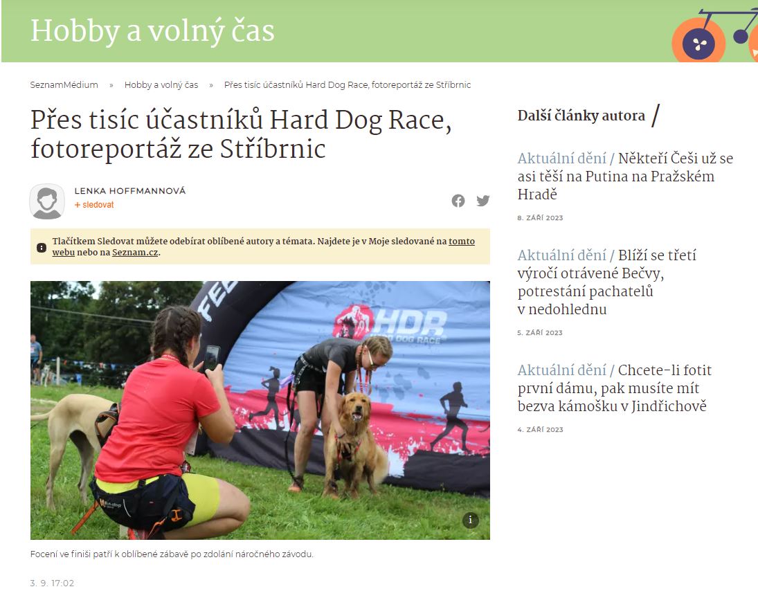 Přes tisíc účastníků Hard Dog Race, fotoreportáž ze Stříbrnic